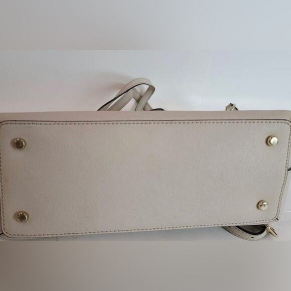 KATE SPADE New York Cream Leather Detachable Strap Zipper Satchel/Top Handle Bag - Picture 5 of 5